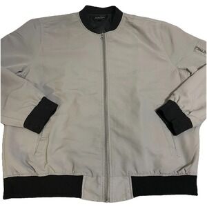 Eighty Eight Plantinum Long Sleeve Bomber Jacket Gray Men's Size Extra Large Top